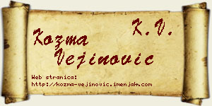 Kozma Vejinović vizit kartica